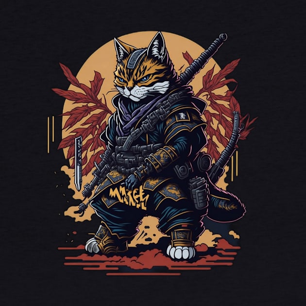 Samurai cat hip hop by Rizstor